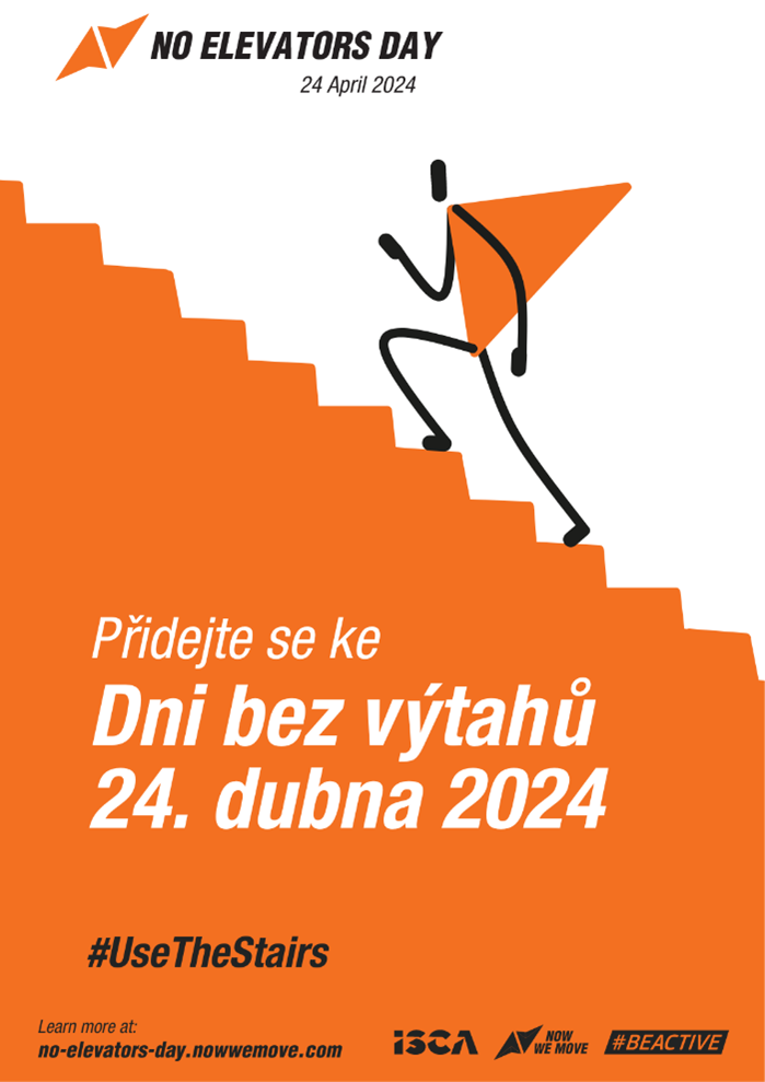 10. ročník mezinárodního Dne bez výtahů proběhne 24. 4. 2024
