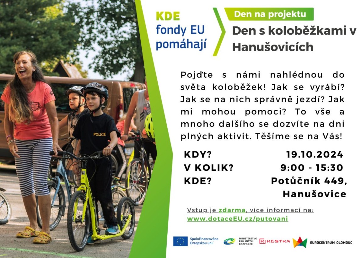 Pozvánka na Den s koloběžkami v Hanušovicích