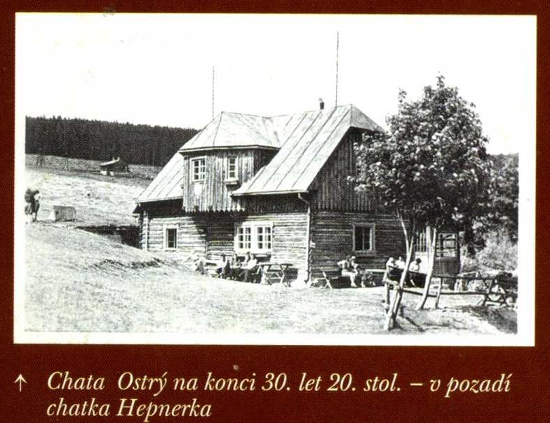 Chata Ostrý na konci 30. let 20. století